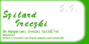 szilard ireczki business card